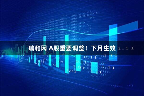 瑞和网 A股重要调整！下月生效